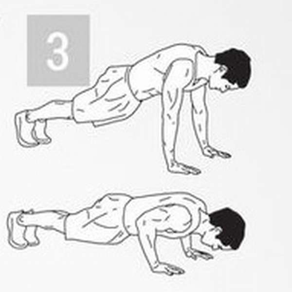 Упражнение для тренировки мышц пора: отжимания